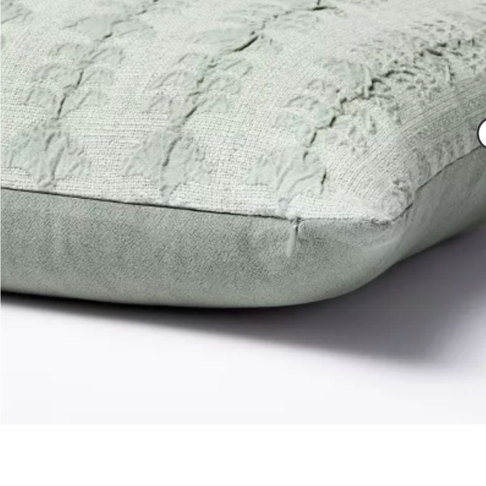 Woven Block Print Square Throw Pillow Light Green - Threshold™ designed with Stu - Picture 3 of 7